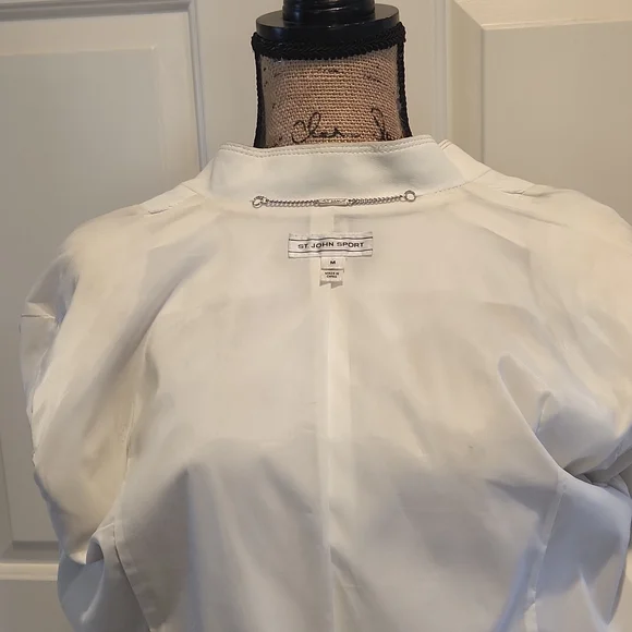 St. John leather jkt white M - Picture 10 of 14